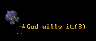 God wills it