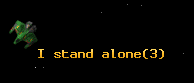 I stand alone